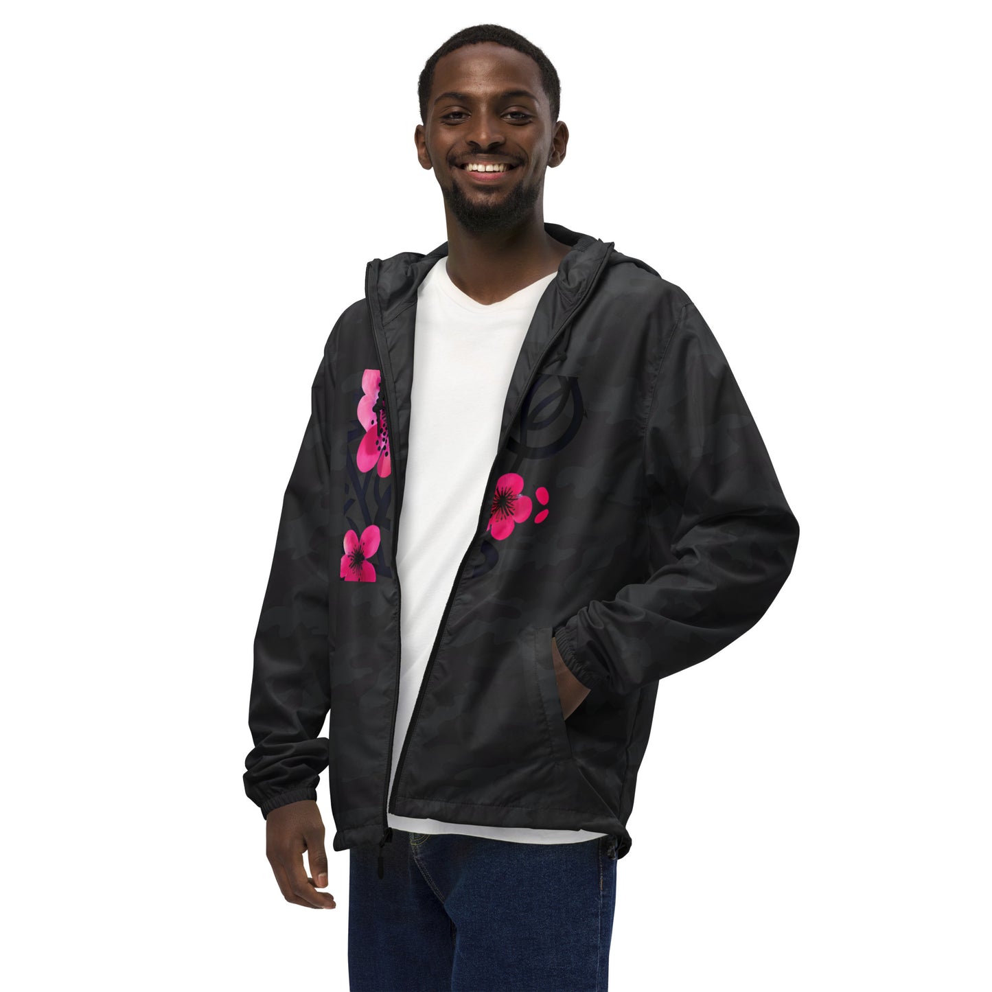 Unisex lightweight zip up windbreaker