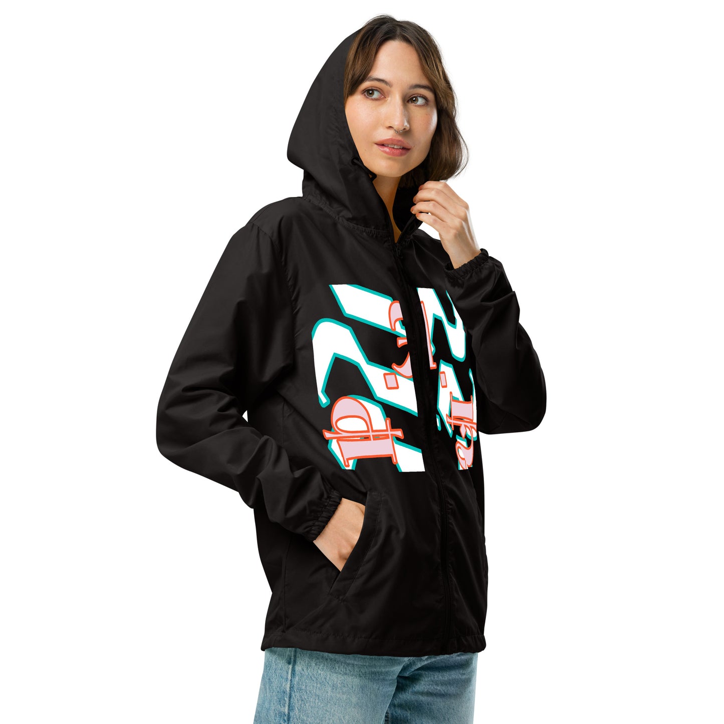 Unisex lightweight zip up windbreaker