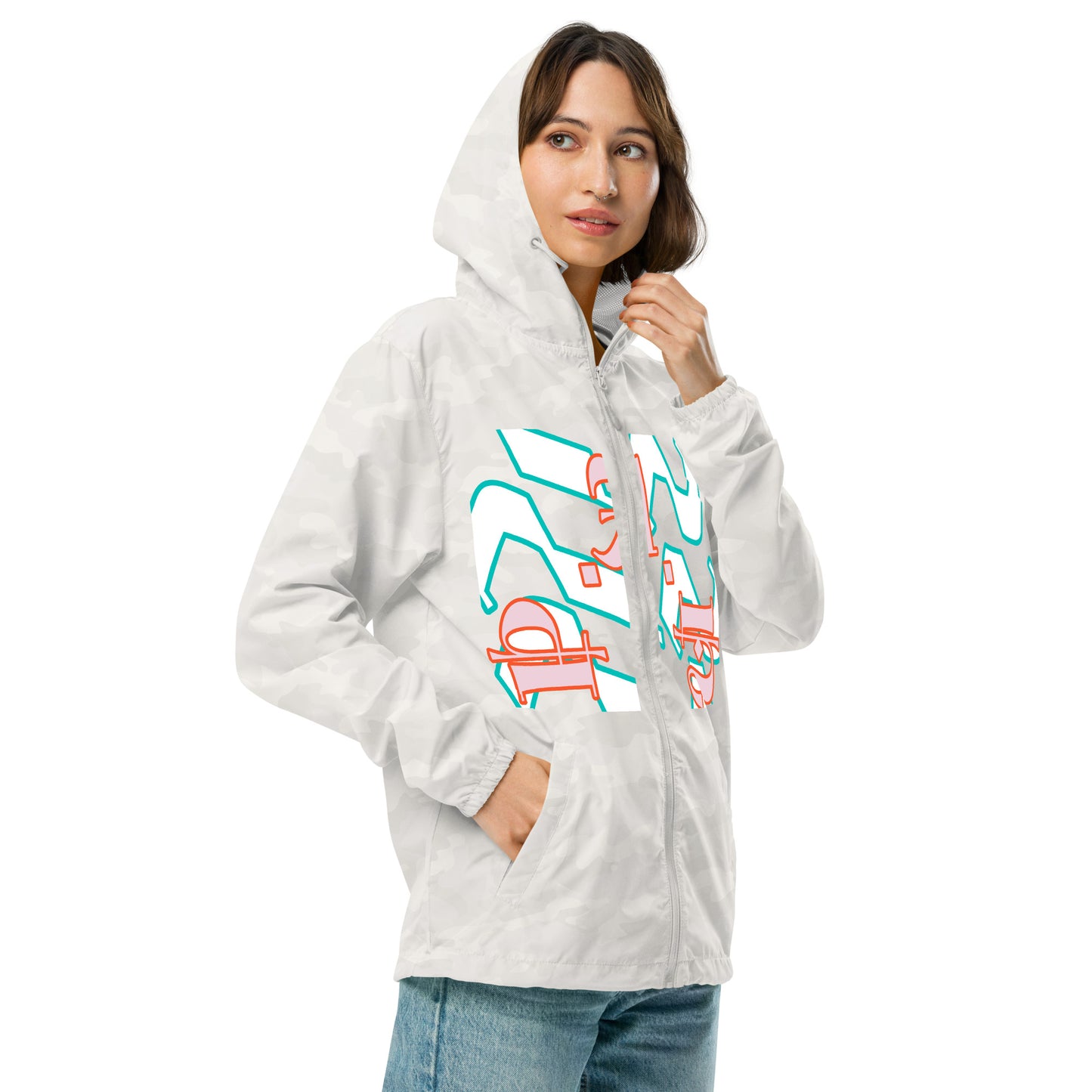 Unisex lightweight zip up windbreaker